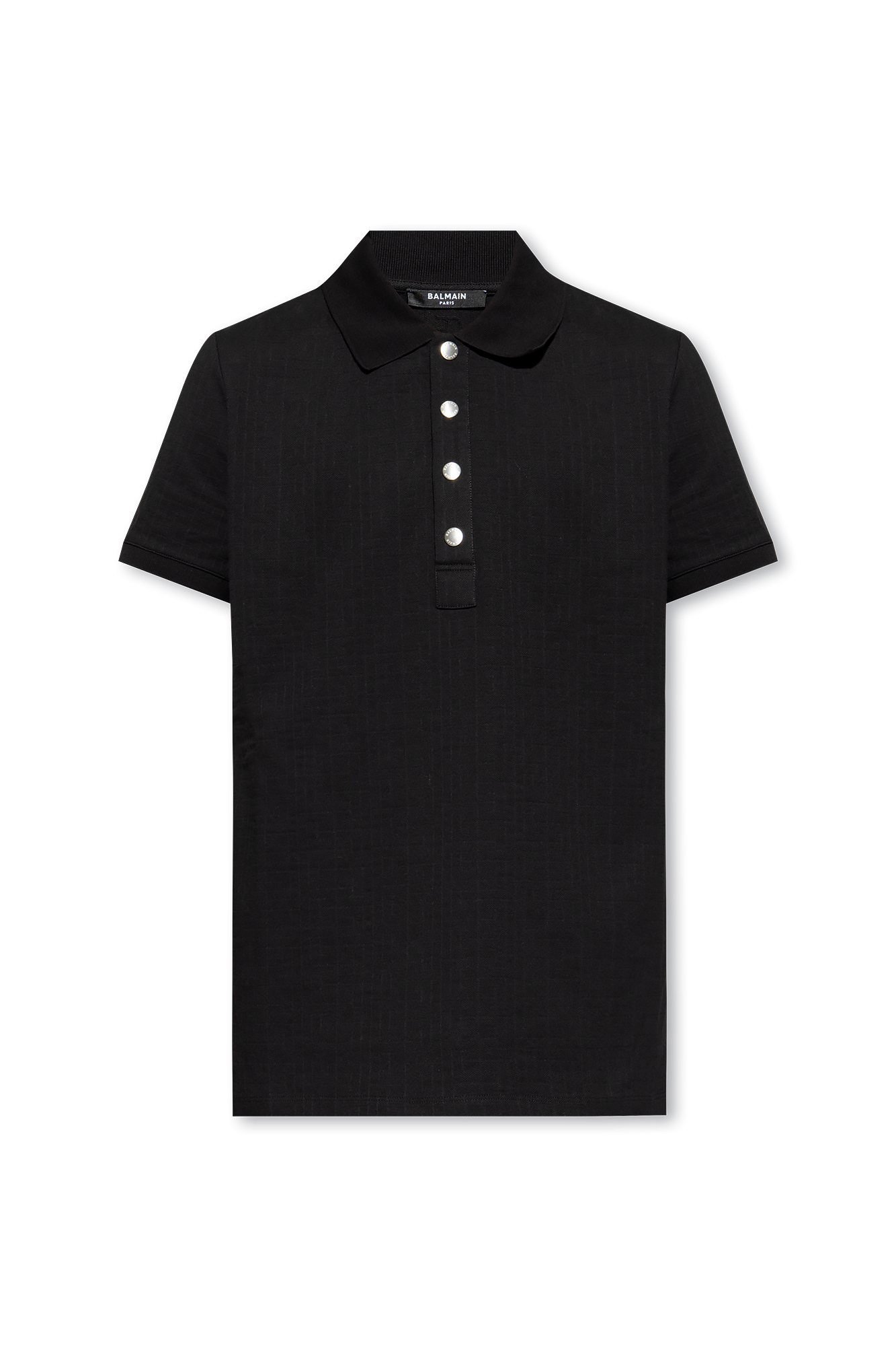 Tシャツ・カットソー BALMAIN SS25 POLO SHIRT WITH MONOGRAM (EH1GC027BC90 GFE) BALMAIN SS25 POLO SHIRT WITH MONOGRAM (EH1GC027BC90 GFE